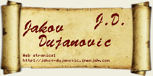 Jakov Dujanović vizit kartica